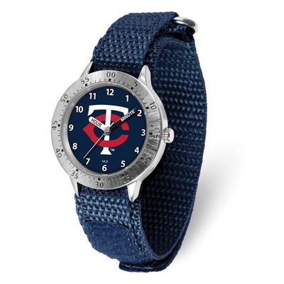 MLB Minnesota Twins Youth Tailgater Nylon Strap Quartz Time Teaching Watch Gametime XWM3222, UPC: 8…