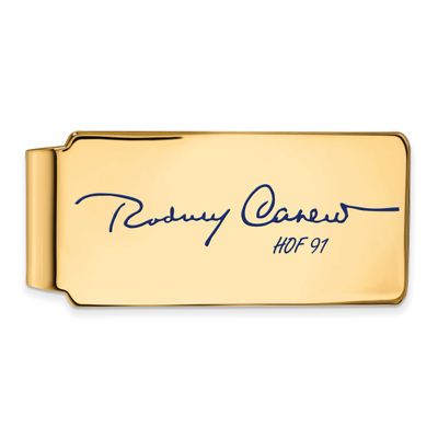 Rod Carew Hall of Fame Signature Epoxy Money Clip Gold-plated Sterling Silver GPHF04RC91, UPC: