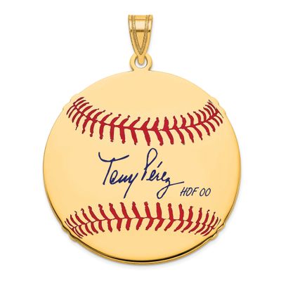 Tony Pcrez Hall of Fame Signature Large Epoxy Baseball Pendant 14k Gold 4YHF02TP00, UPC: