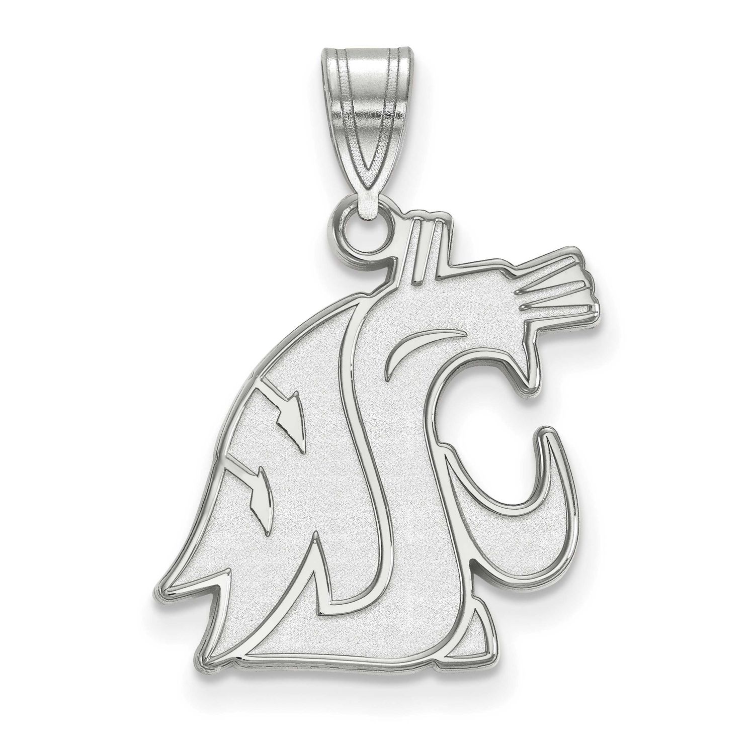 Washington State University Cougar Large Pendant 14k White Gold 4W003WAS, UPC: 886774829906
