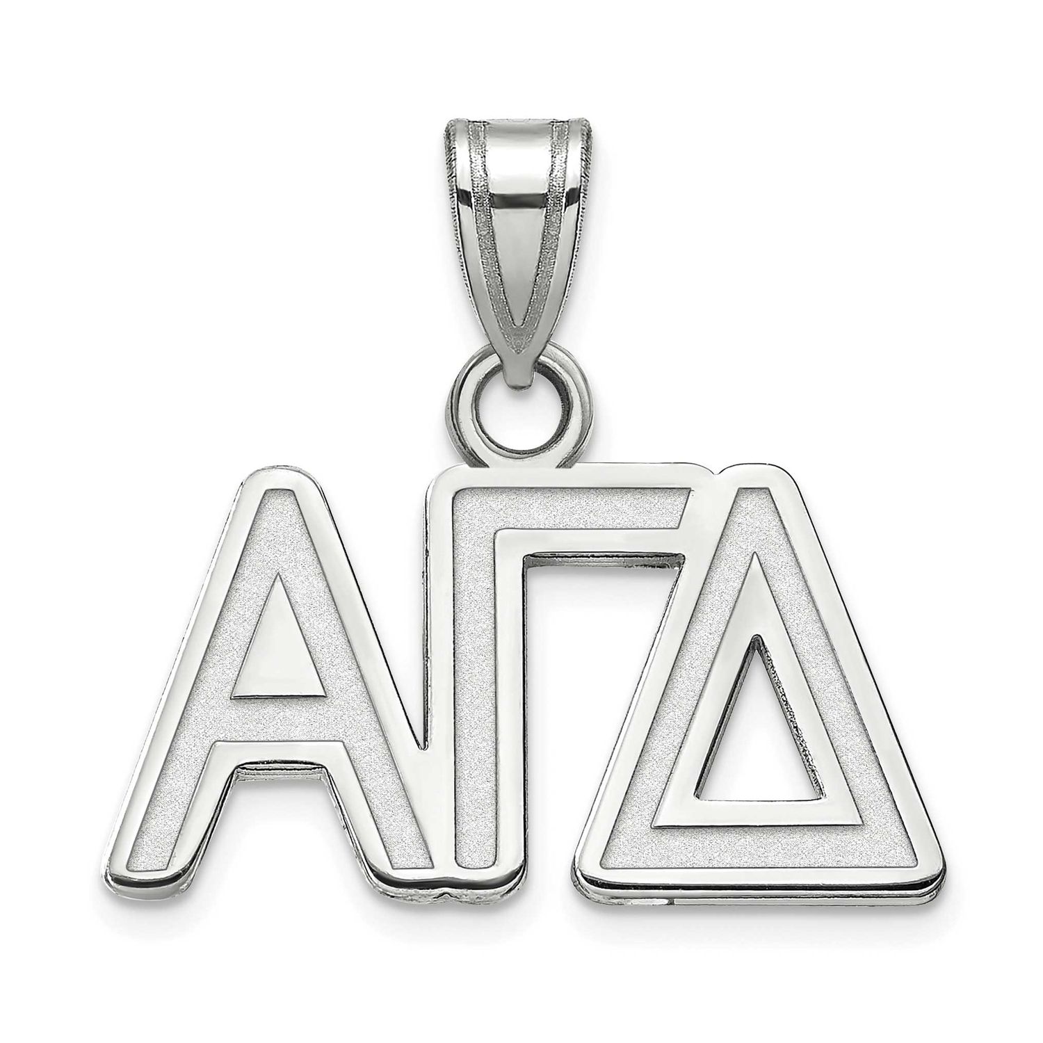 Alpha Gamma Delta Small Pendant Sterling Silver Rhodium-plated SS002AGD, UPC: 886774598482