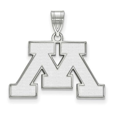 University of Minnesota Letter M Medium Pendant Sterling Silver Rhodium-plated SS003UMN, UPC: 88677…
