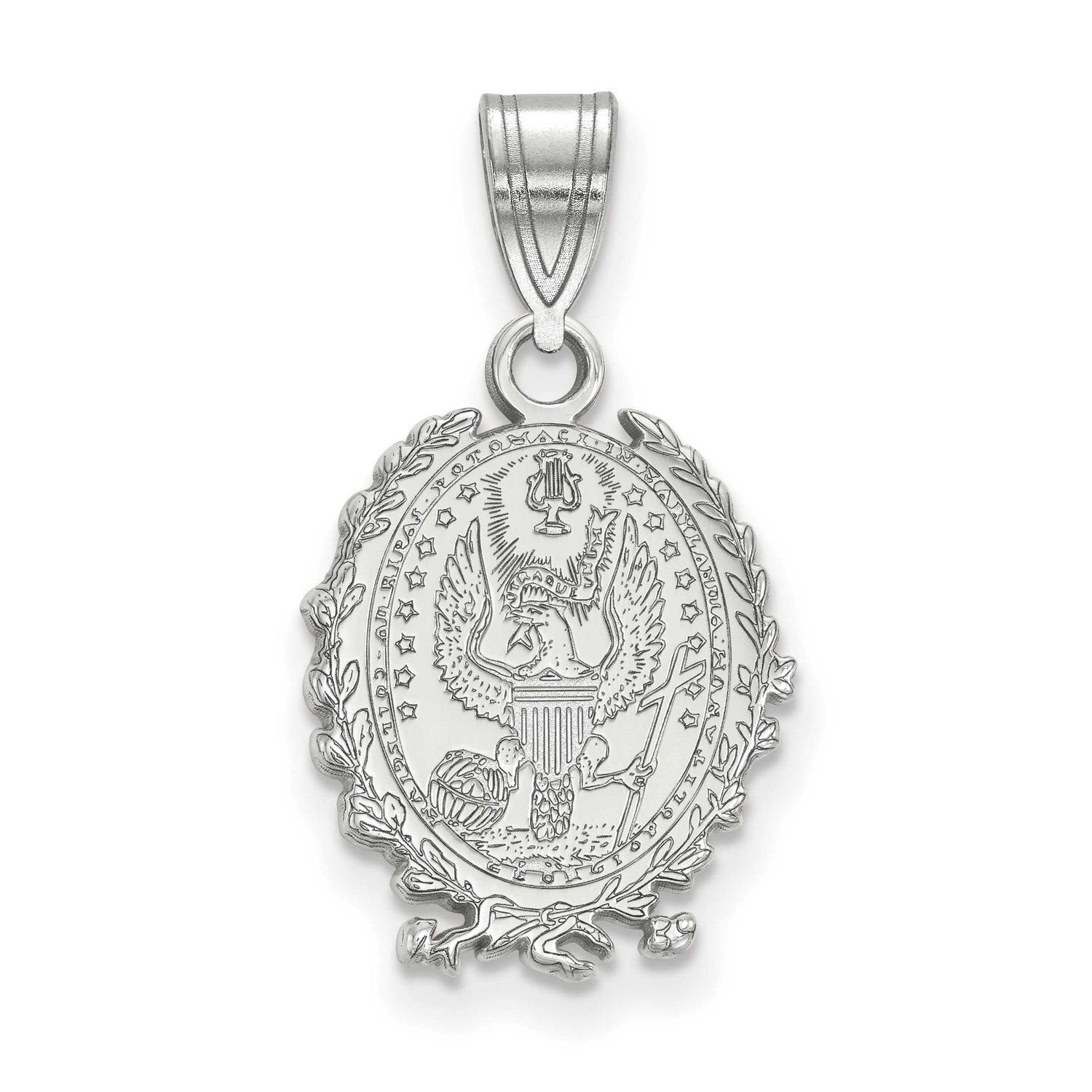 Georgetown University Medium Crest Pendant Sterling Silver Rhodium-plated SS007GC, UPC: 886774684338
