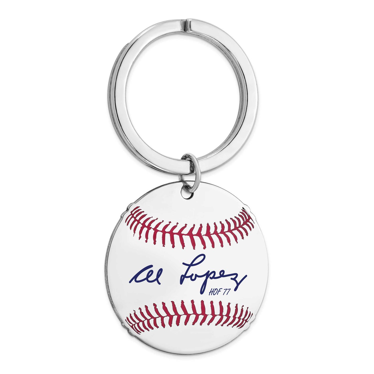 Al Lopez Hall of Fame Signature Epoxy Baseball Keychain Sterling Silver SSHF03AL77, UPC: