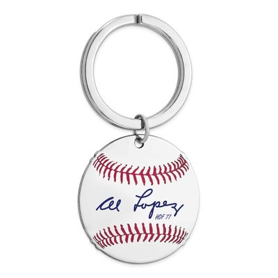 Al Lopez Hall of Fame Signature Epoxy Baseball Keychain Sterling Silver SSHF03AL77, UPC: