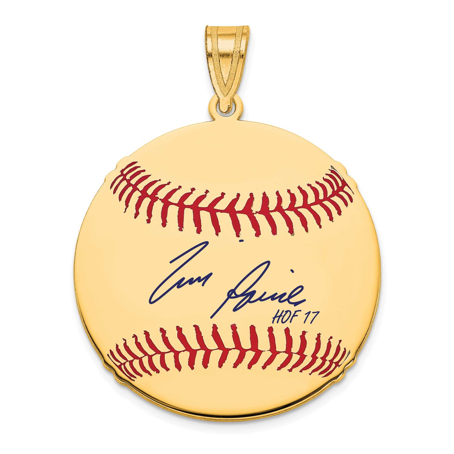 Tim Raines Hall of Fame Signature Medium Epoxy Baseball Pendant 14k Gold 4YHF10TR17, UPC:
