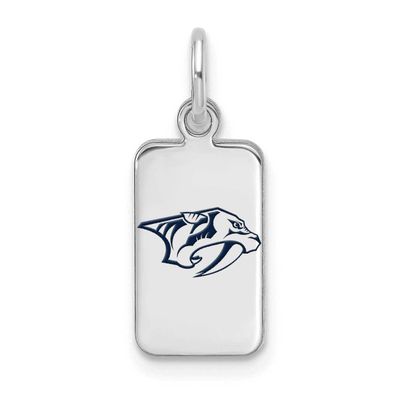 NHL Nashville Predators Enamel Tag Pendant Sterling Silver Rhodium-plated SS126PRE, UPC: 1969041845…