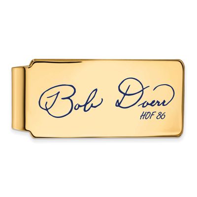Bobby Doerr Hall of Fame Signature Epoxy Money Clip Gold-plated Sterling Silver GPHF04BD86, UPC: