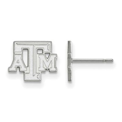 Texas A And M University T-A-M Extra Small Post Earrings 14k White Gold 4W069TAM, UPC: 886774853819