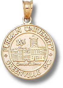Furman University New Seal 14k White Gold FUU005-14W, UPC: