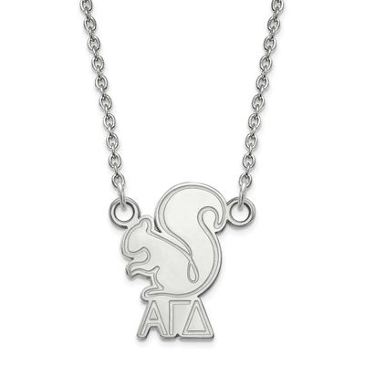 Alpha Gamma Delta Extra Small Pend with Necklace Sterling Silver Rhodium-plated SS039AGD-18, UPC: 8…