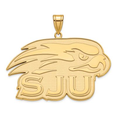 St Joseph&#39;S University Hawks Extra Large Pendant Gold-plated Sterling Silver GP002SJO, UPC: 8867748…