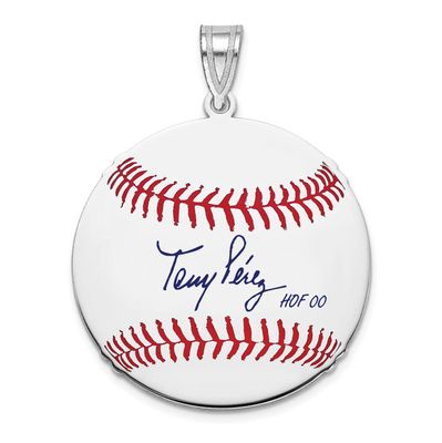 Tony Pcrez Hall of Fame Signature Medium Epoxy Baseball Pendant Sterling Silver SSHF10TP00, UPC: