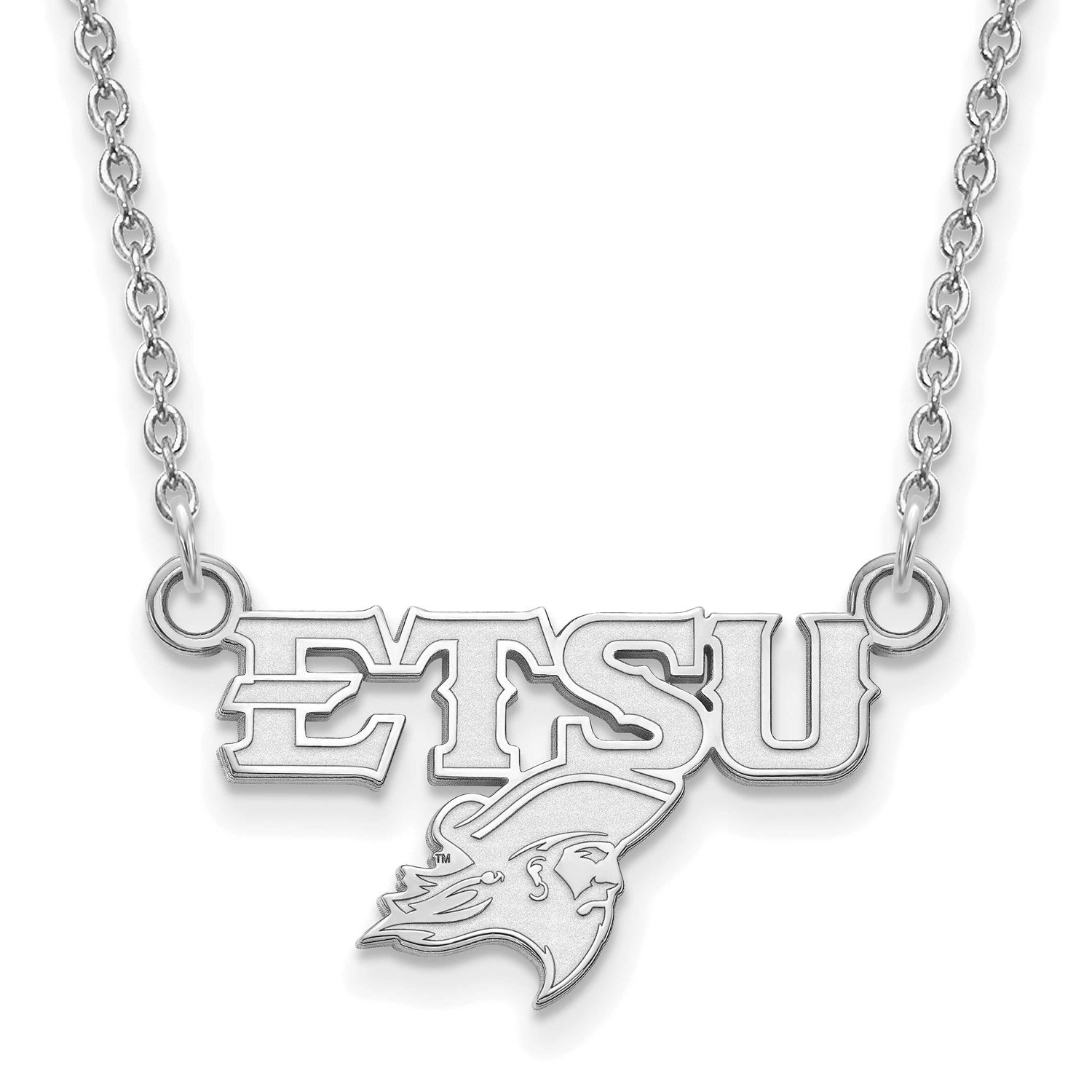 East Tennessee State U. Small Necklace 14k White Gold 4W011ETS-18, UPC: 196904338629