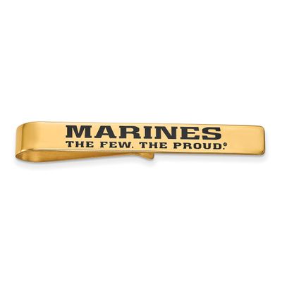 U.S. Marine Corps Epoxied Tie Bar Gold-plated Sterling Silver GP034USMC, UPC: 191101778452