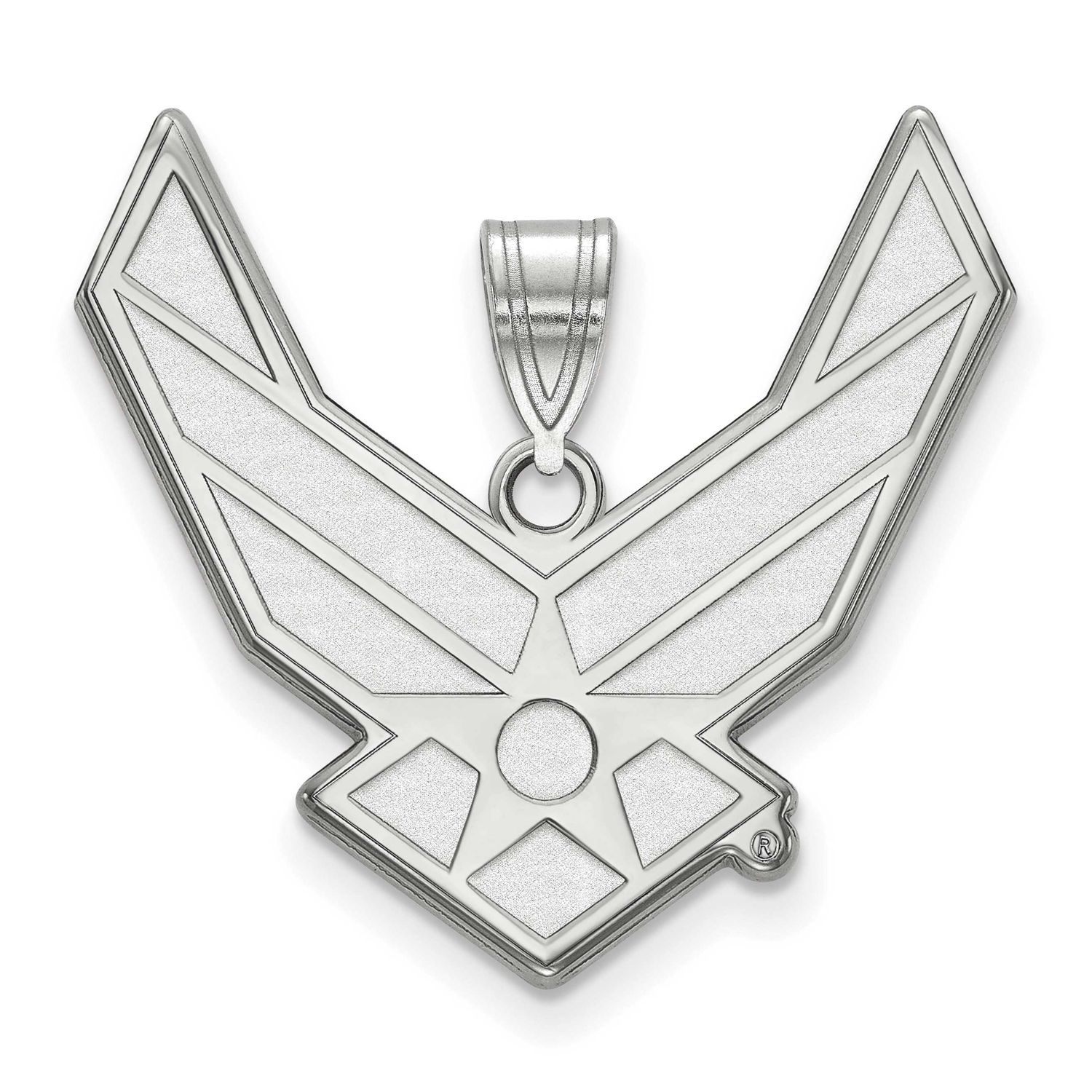 U.S. Air Force Extra Large Pendant Sterling Silver Rhodium-plated SS005USAF, UPC: 191101214981