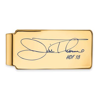 Jim Thome Hall of Fame Signature Epoxy Money Clip Gold-plated Sterling Silver GPHF04JT18, UPC:
