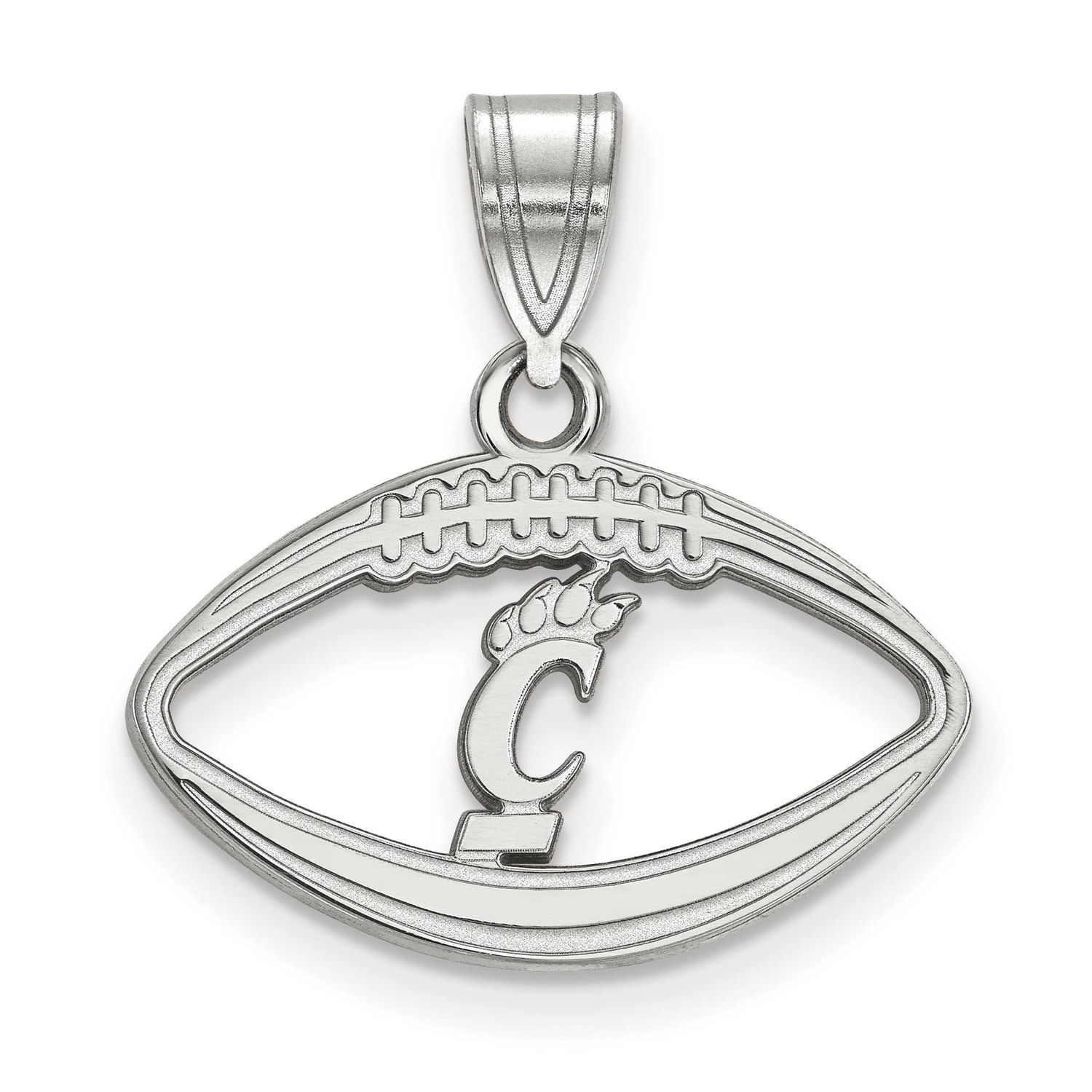 University of Cincinnati Football Pendant Sterling Silver Rhodium-plated SS014UC, UPC: 886774723563