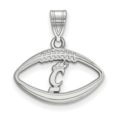 University of Cincinnati Football Pendant Sterling Silver Rhodium-plated SS014UC, UPC: 886774723563
