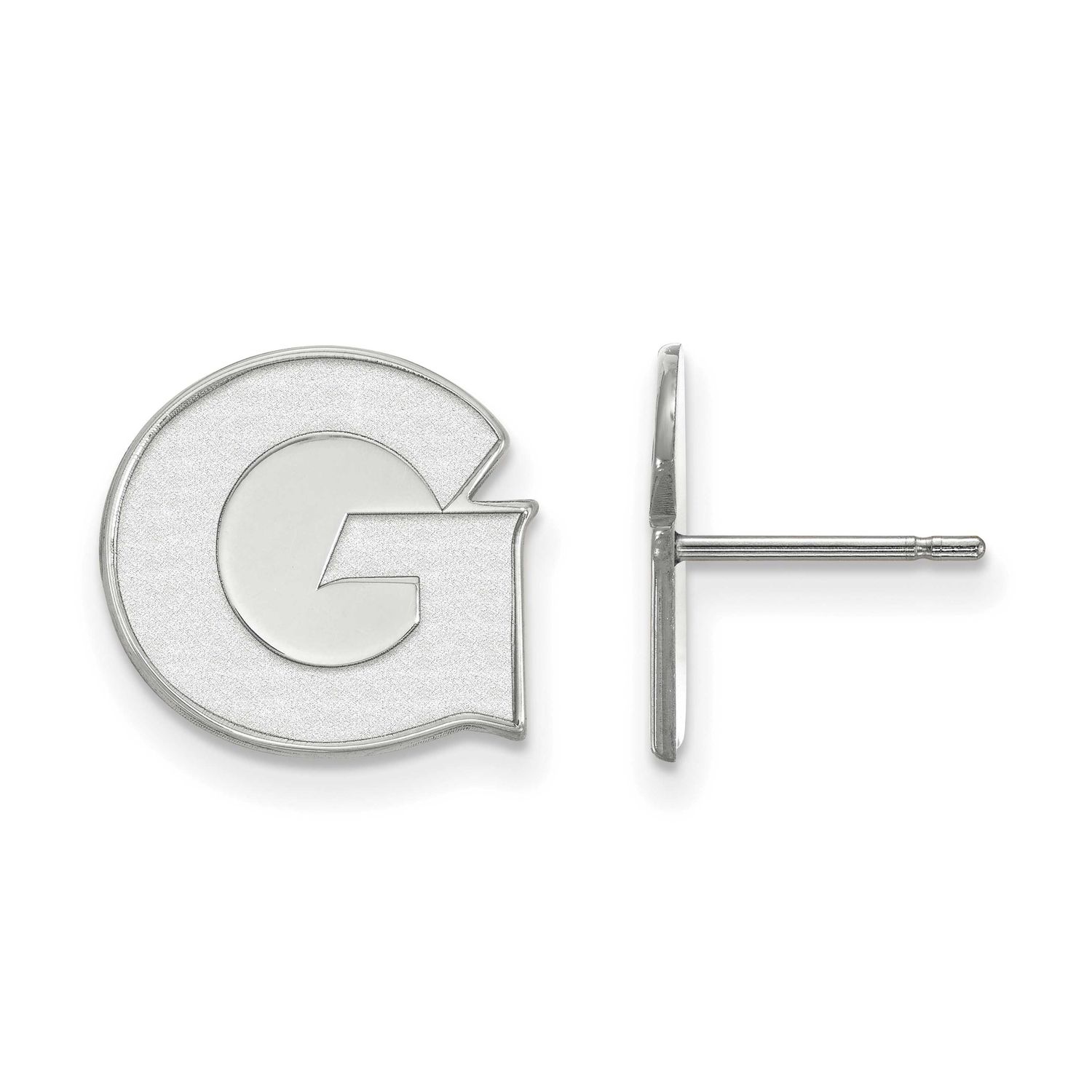 Georgetown University Letter G Small Post Earrings 14k White Gold 4W004GC, UPC: 886774830414