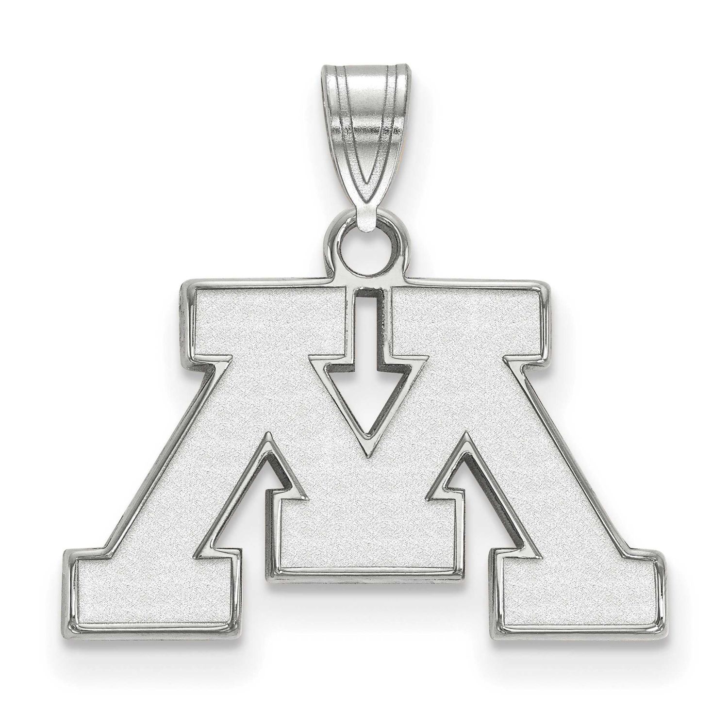 University of Minnesota Letter M Small Pendant Sterling Silver Rhodium-plated SS002UMN, UPC: 886774…