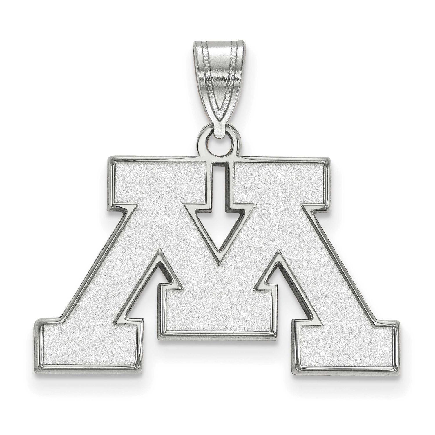 University of Minnesota Letter M Medium Pendant 10k White Gold 1W003UMN, UPC: 886774771106