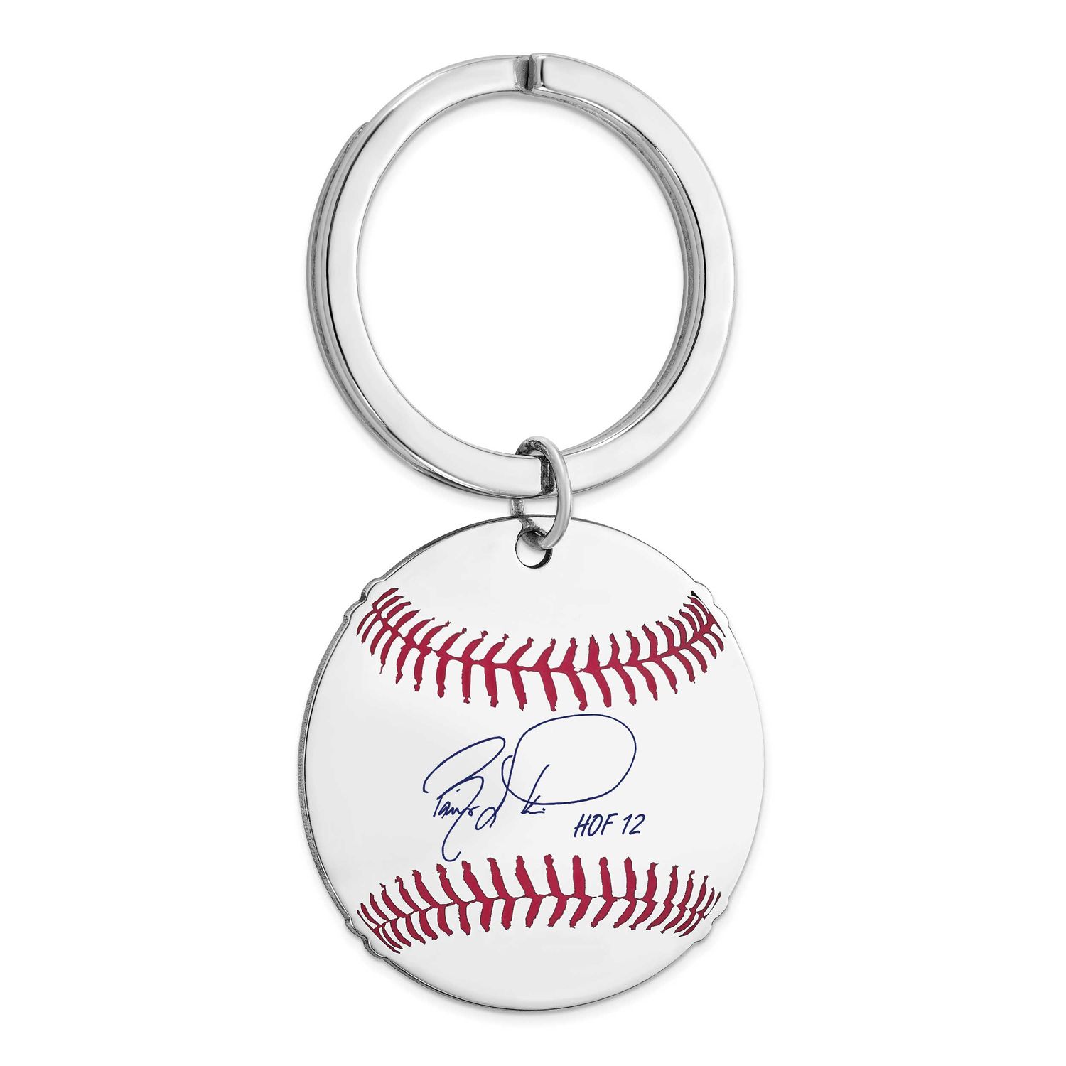 Barry Larkin Hall of Fame Signature Epoxy Baseball Keychain Sterling Silver SSHF03BL12, UPC:
