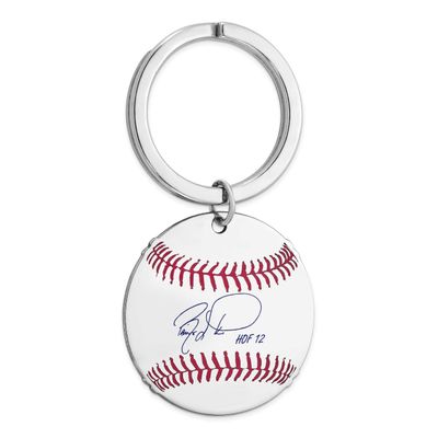 Barry Larkin Hall of Fame Signature Epoxy Baseball Keychain Sterling Silver SSHF03BL12, UPC: