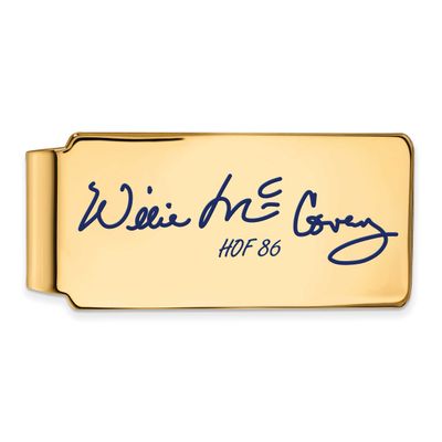Willie Mccovey Hall of Fame Signature Epoxy Money Clip Gold-plated Sterling Silver GPHF04WM86, UPC: