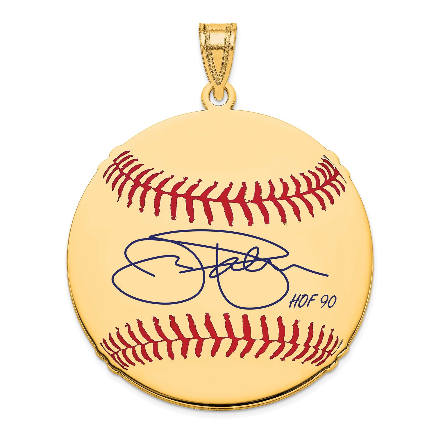 Jim Palmer Hall of Fame Signature Large Epoxy Baseball Pendant 10k Gold 1YHF02JP90, UPC: