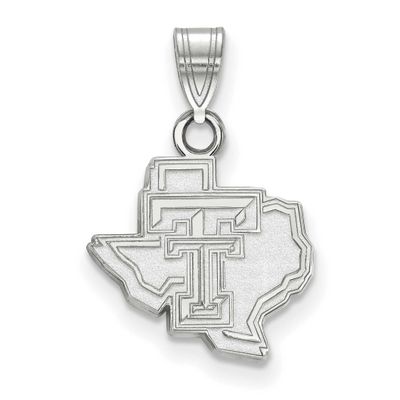Texas Tech University State Outline Small Pendant 10k White Gold 1W044TXT, UPC: 886774788319