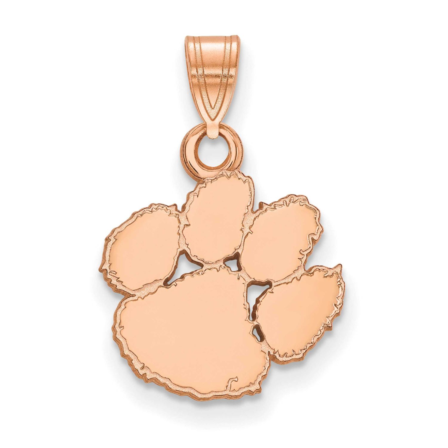 14K Rose Gold Clemson University Tiger Paw Small Pendant 14k Rose Gold 4R002CU, UPC: 191101780400