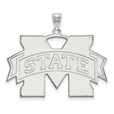 Mississippi State University Extra Large Pendant 10k White Gold 1W005MSS, UPC: 886774773735