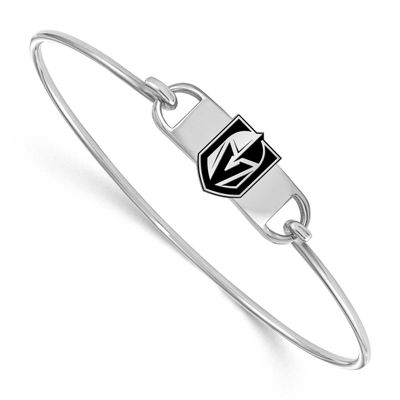 Vegas Golden Knights Small Ctr with  Epoxy Wire Bangle Sterling Silver SS031VGK-7, UPC: 191101486371
