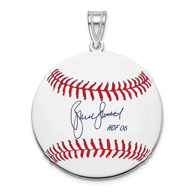 Bruce Sutter Hall of Fame Signature Medium Epoxy Baseball Pendant Sterling Silver SSHF10BS06, UPC: