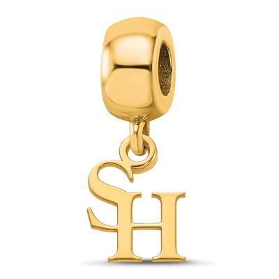 Sam Houston State University Extra Small Dangle Bead Charm Gold-plated Sterling Silver GP014SHS, UP…