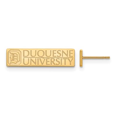 Duquesne University Small Post Earrings Gold-plated Sterling Silver GP004DUU, UPC: 886774898063