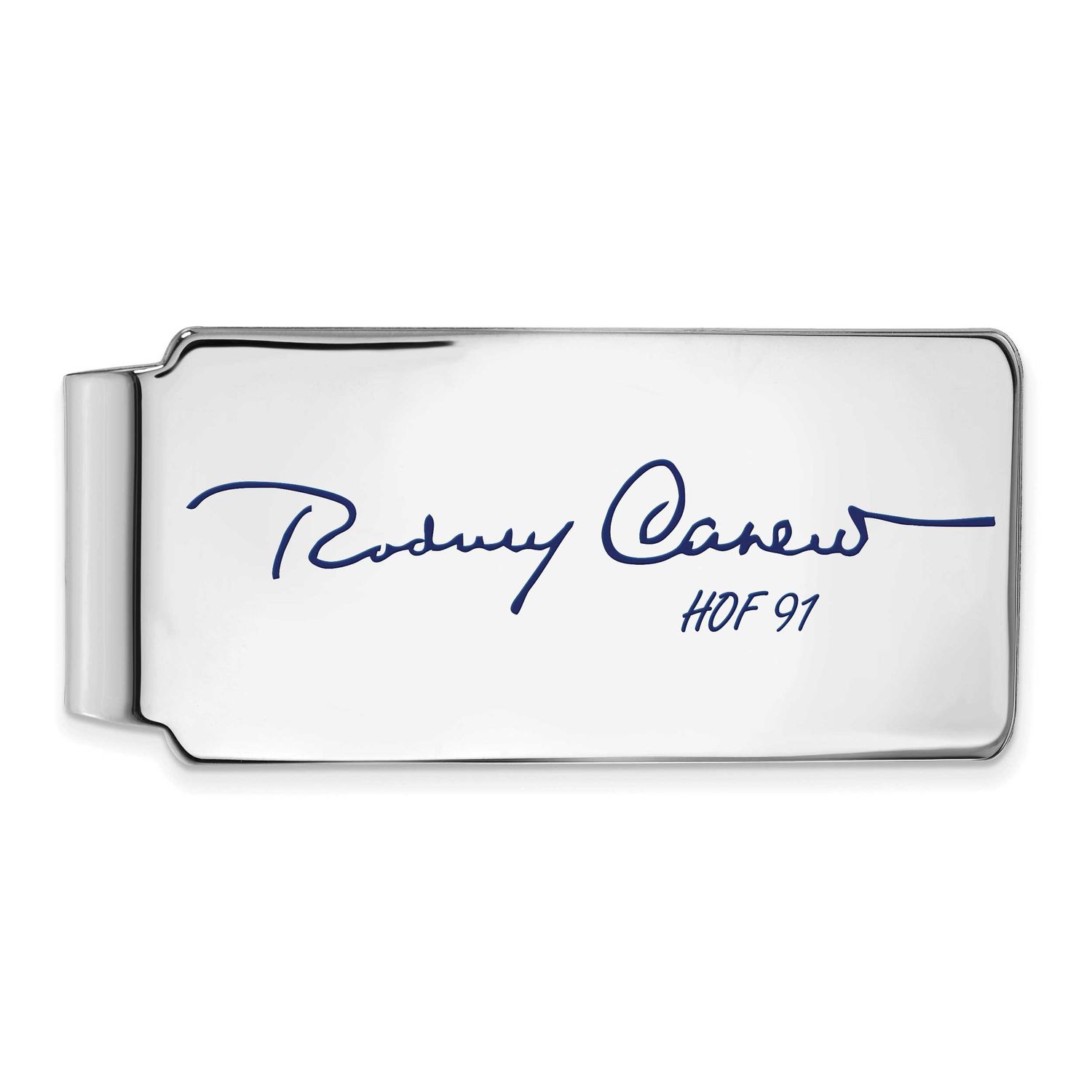 Rod Carew Hall of Fame Signature Epoxy Money Clip Sterling Silver SSHF04RC91, UPC: