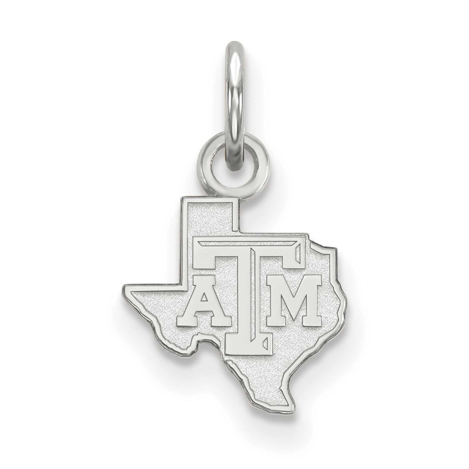 Texas A And M University State Outline Extra Small Pendant Sterling Silver Rhodium-plated SS040TAM,…