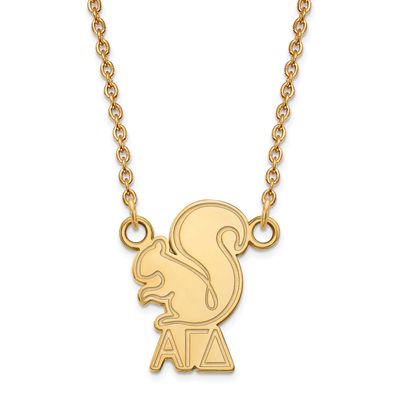 Alpha Gamma Delta Extra Small Pend with Necklace Gold-plated Sterling Silver GP039AGD-18, UPC: 8867…