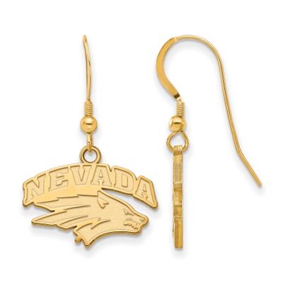 University of Nevada Small Dangle Earrings Gold-plated Sterling Silver GP003UNR, UPC: 886774897080