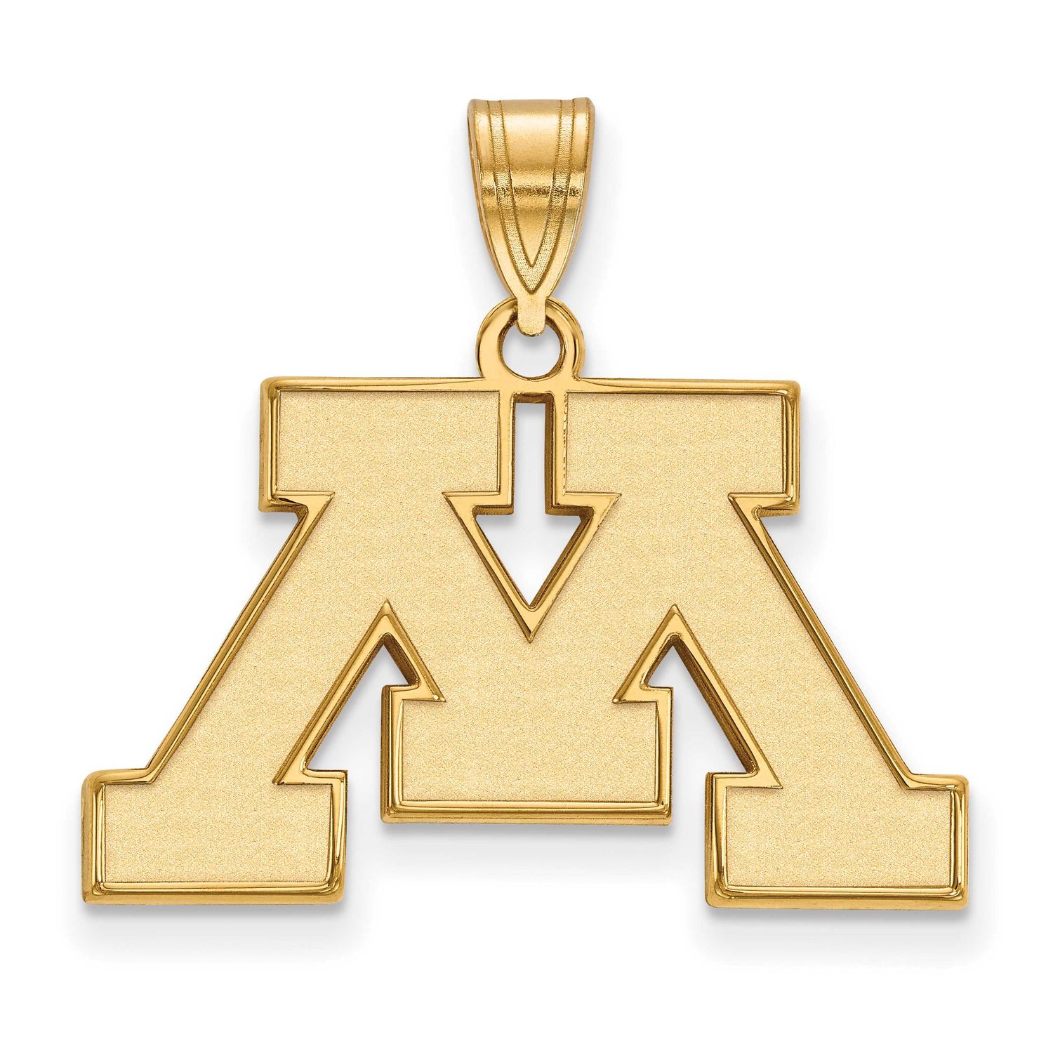 University of Minnesota Letter M Medium Pendant Gold-plated Sterling Silver GP003UMN, UPC: 88677489…