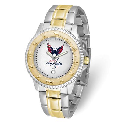 Gametime NHL Washington Capitals Competitor Two-Tone Quartz Watch with Date Stainless Steel XWM3390…