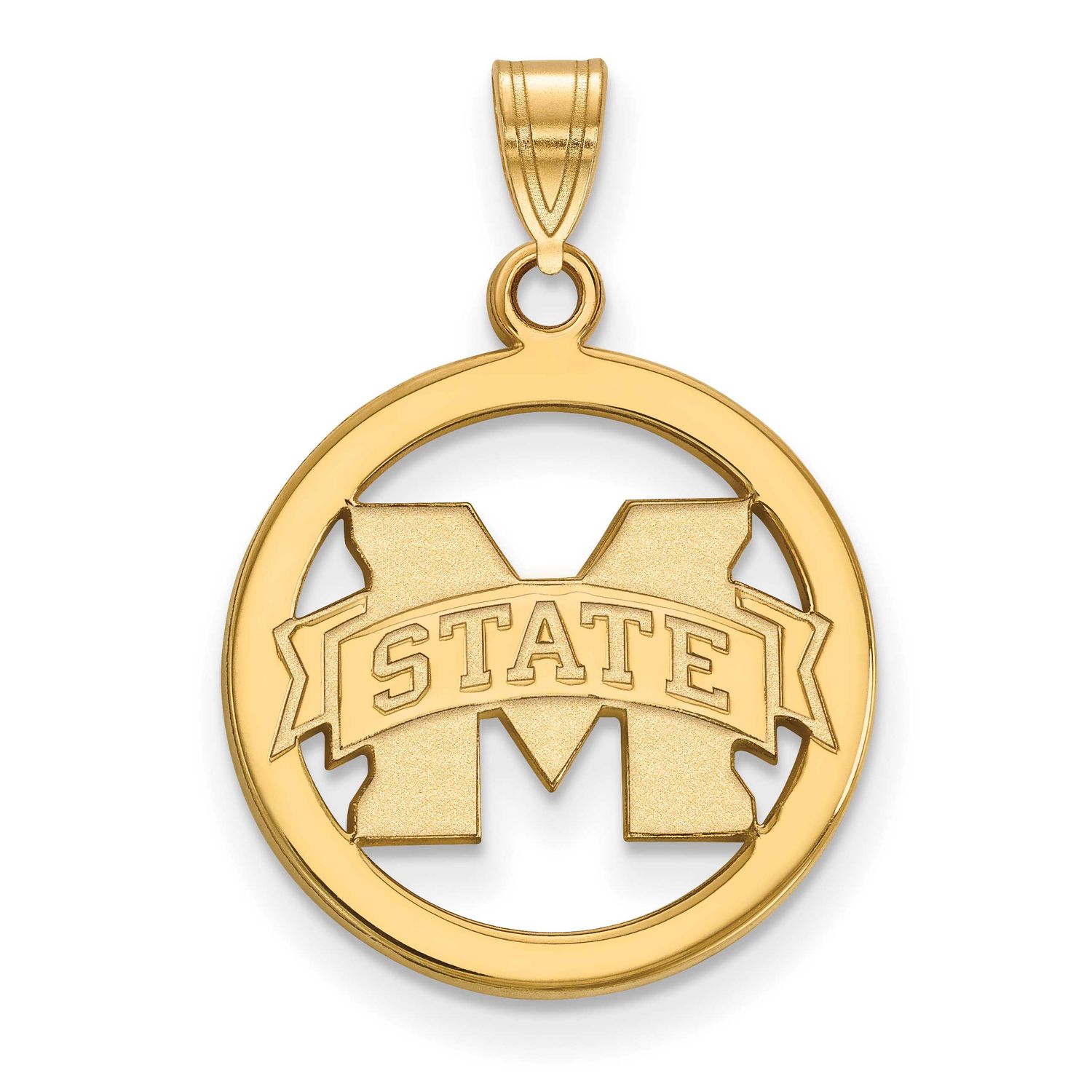 Mississippi State University Med Pendant In Ci Gold-plated Sterling Silver GP033MSS, UPC: 886774935…