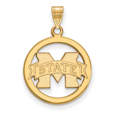 Mississippi State University Med Pendant In Ci Gold-plated Sterling Silver GP033MSS, UPC: 886774935…