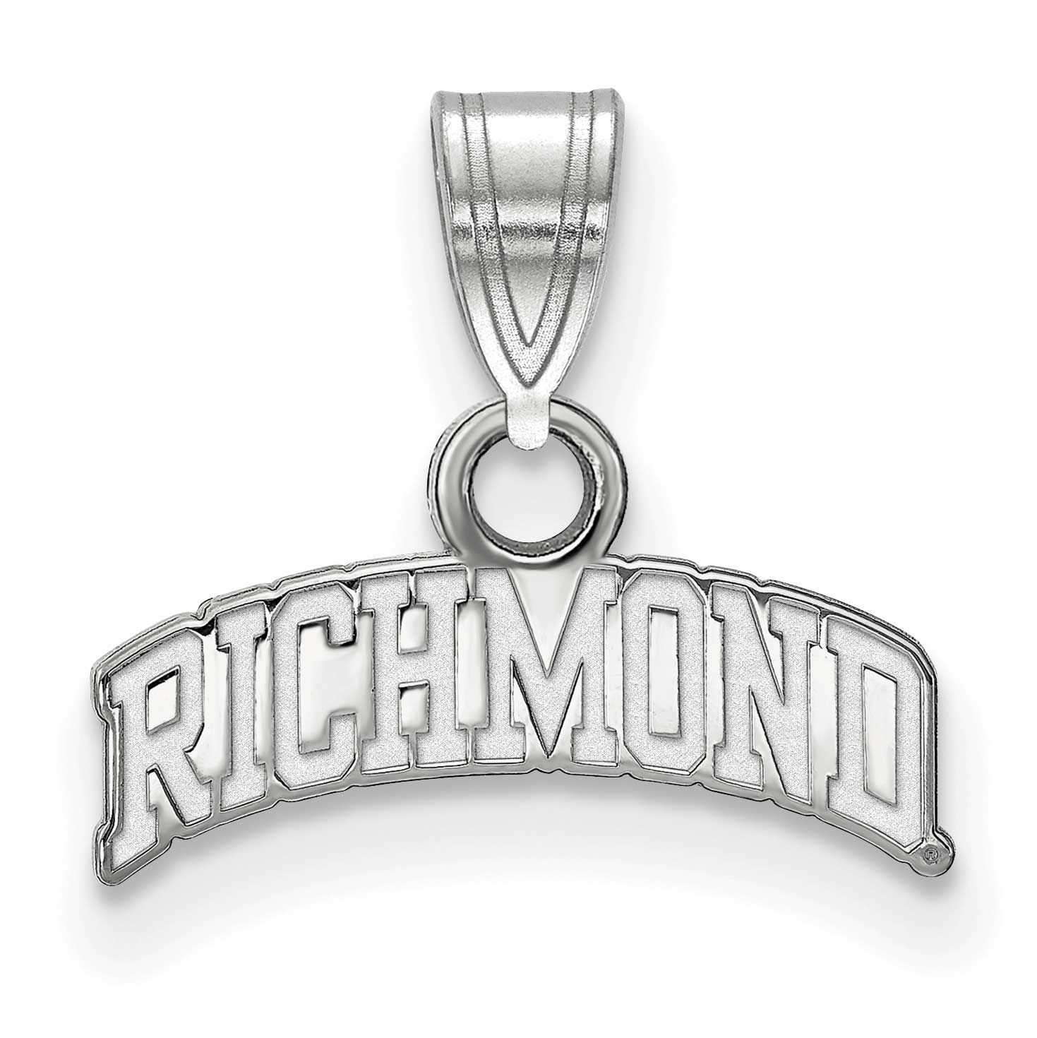 University of Richmond Small Script Pendant 10k White Gold 1W028URV, UPC: 191101781001