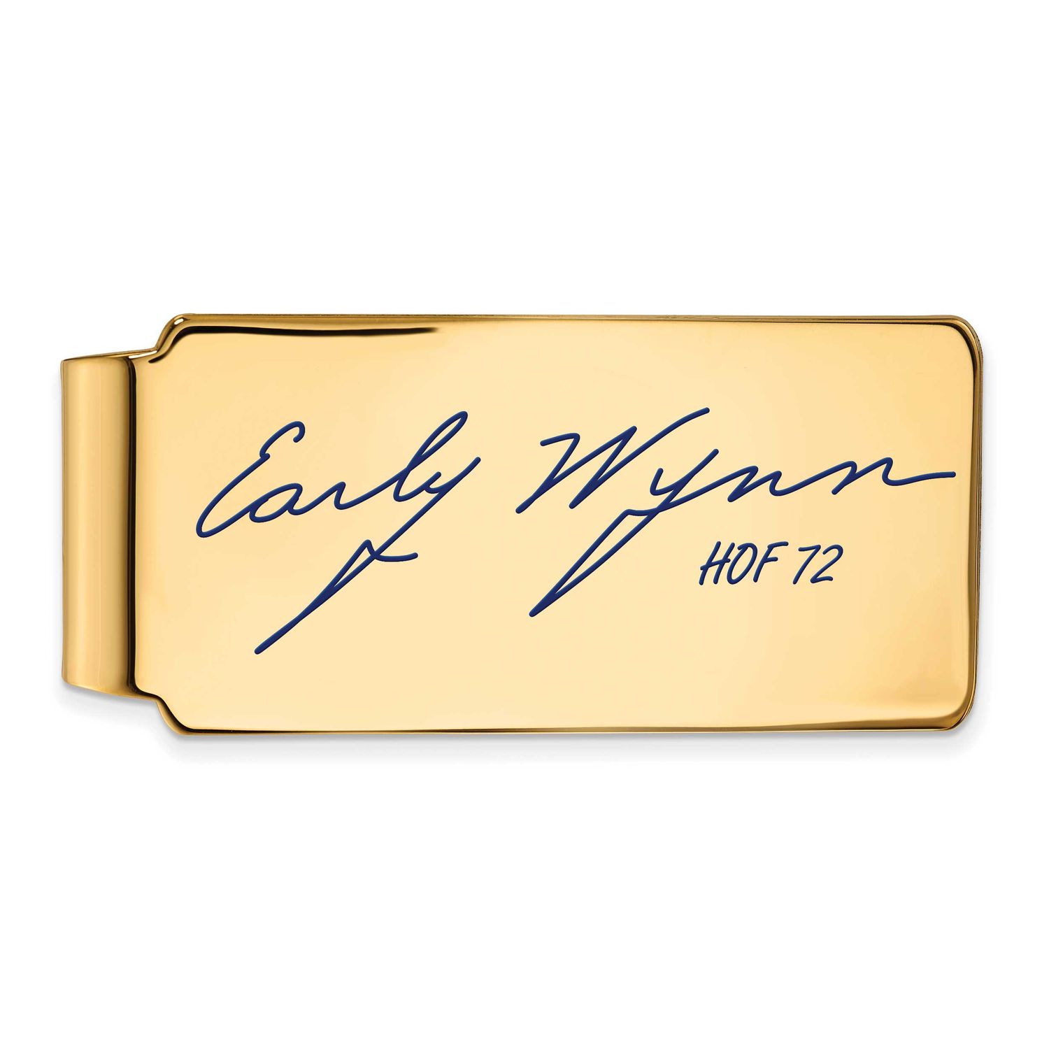 Early Wynn Hall of Fame Signature Epoxy Money Clip Gold-plated Sterling Silver GPHF04EW72, UPC: