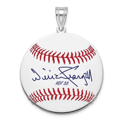 Willie Stargell Hall of Fame Signature Medium Epoxy Baseball Pendant Sterling Silver SSHF10WS88, UP…
