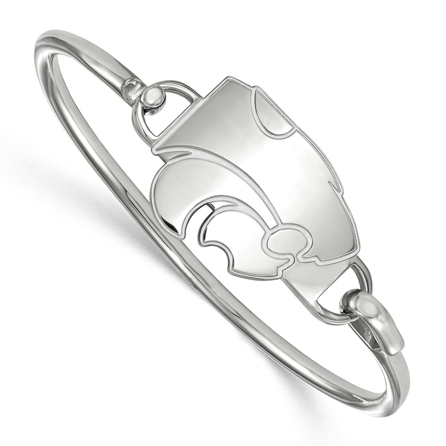 Kansas State University Bangle Sterling Silver Rhodium-plated SS021KSU-7, UPC: 886774687742