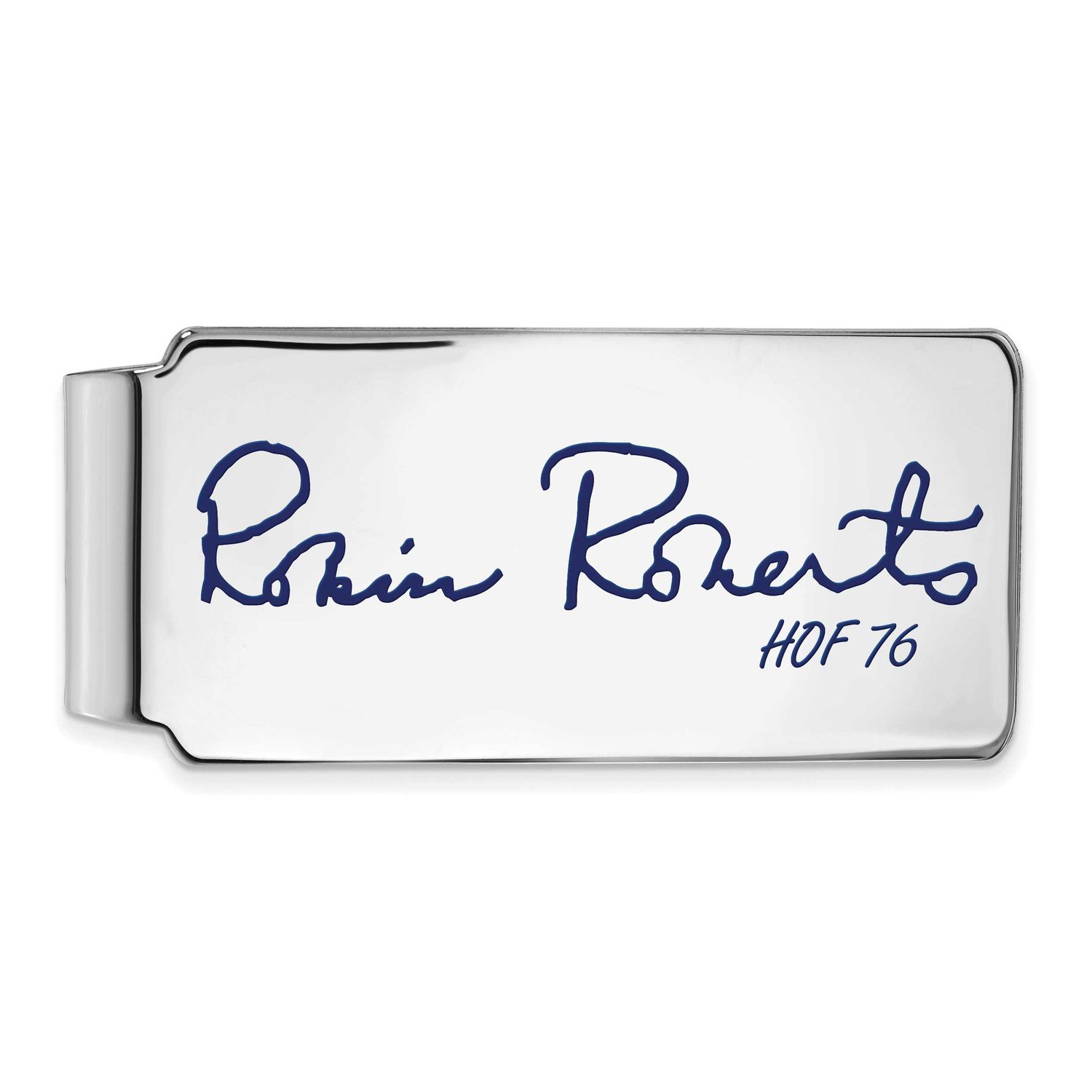 Robin Roberts Hall of Fame Signature Epoxy Money Clip Sterling Silver SSHF04RR76, UPC: